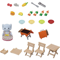 5640 Sylvanian Families - Set Barbeque per Picnic. Ragazza Elefante