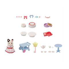 5646 Sylvanian Families - Set Party: ragazza Gatto Tuxedo
