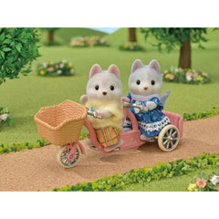 5637 Sylvanian Families - Tandem con sorella e fratello Husky