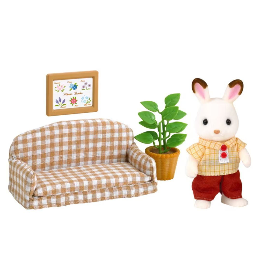 5013 Sylvanian Families - Papà Coniglio Cioccolato e divano
