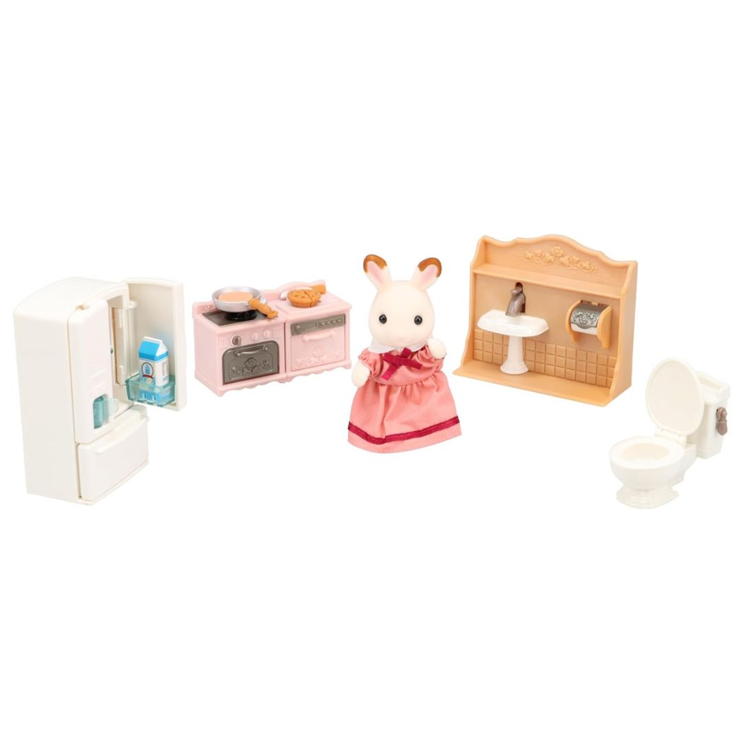 L5449 Sylvanian Families - Arredamento completo + Mamma Coniglio Cioccolato