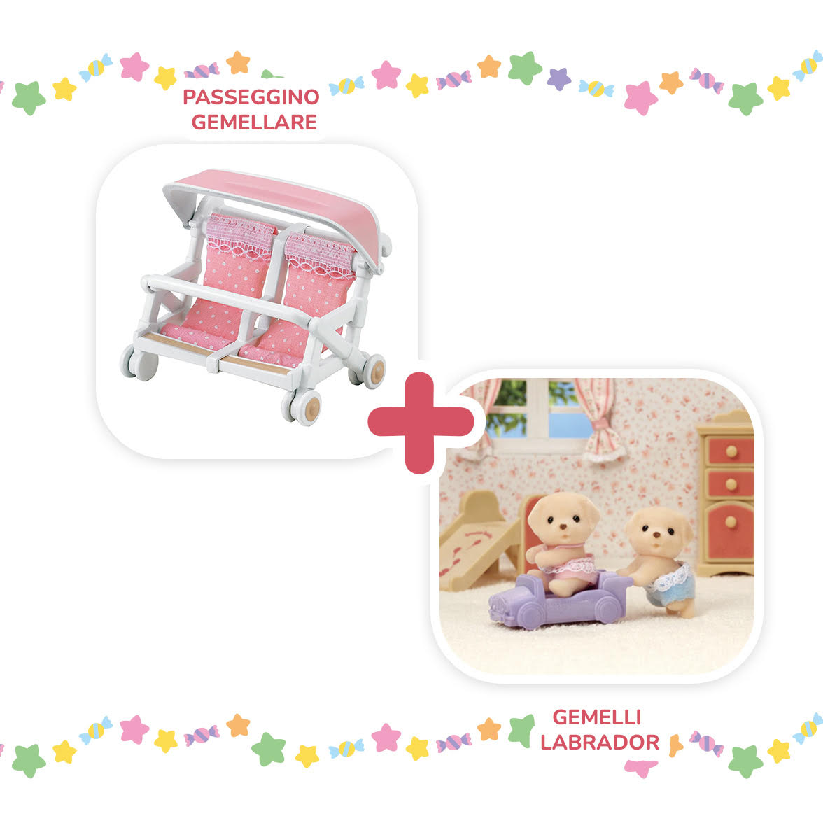 Promo Pack 4533  Passeggino Gemellare + 5430  Gemelli Labrador